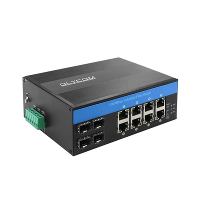 OLYCOM Ağ Anahtarı 12 Portlu Endüstriyel Gigabit Ethernet, 8 Portlu POE 4 Portlu SFP 240W Din Raylı IP40