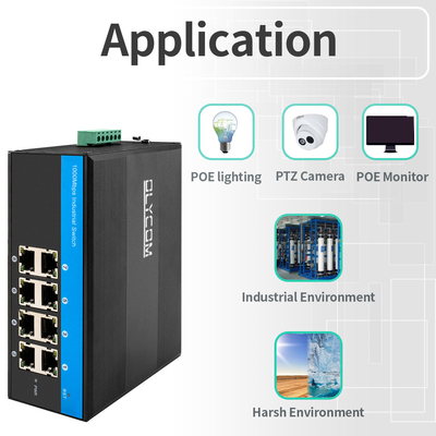 E-Mark Sertifikalı FE/GE Yönetimsiz Ethernet Switch 8 Portlu Araç Çözümü