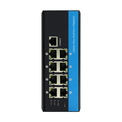8 Port Yönetilen DC48v Endüstriyel Ethernet Değiştiricisi Din Rail Akıllı Şehir için Gigabit
