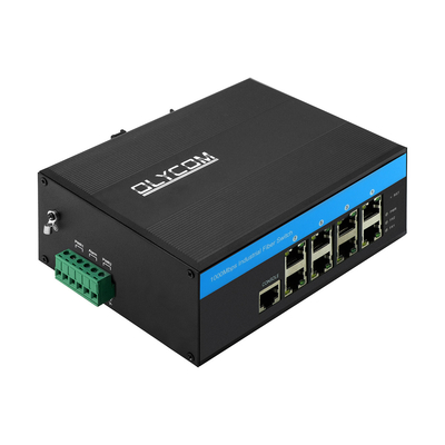 8 Port Yönetilen DC48v Endüstriyel Ethernet Değiştiricisi Din Rail Akıllı Şehir için Gigabit