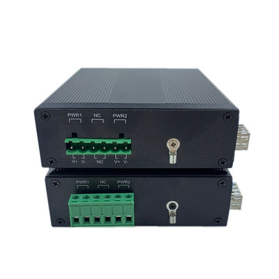 IP40 Din Ray 2 * RJ45 Bağlantı Noktaları Endüstriyel Ağ Anahtarı 4KV Ethernet Dalgalanma Koruması