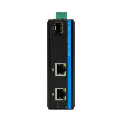 2 RJ45 Bağlantı Noktalı Endüstriyel Ethernet Anahtarı Poe, IP40 Yönetilmeyen Fiber Anahtarı