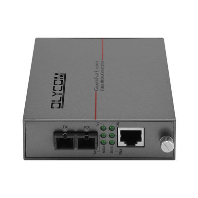 Megabit 40km Ethernet - Optik Dönüştürücü SC Konnektör Rafa Monte Edilebilir