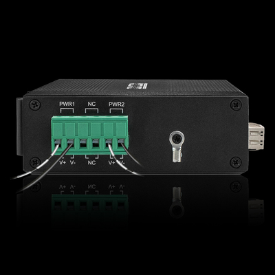 2 Port 30W Gigabit Endüstriyel Ethernet Fiber Medya Dönüştürücü DC48V Din Ray Montajı