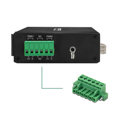 1 LC Konnektörlü Açık 20KM 2 Bağlantı Noktalı Ağ Endüstriyel Gigabit Fiber Anahtarı
