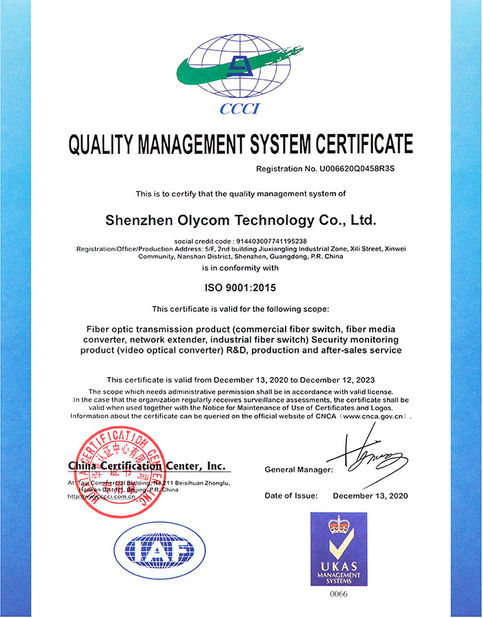 Çin Shenzhen Olycom Technology Co., Ltd. Sertifikalar