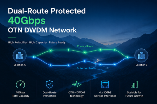 son şirket davası hakkında Çift Yolu Korumalı 40Gbps OTN DWDM Ağı