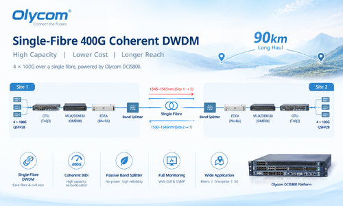 son şirket davası hakkında Single-Fibre 400G Coherent DWDM Transmission for Long-Haul Network Deployment