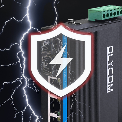 Sertleştirilmiş 4 Port PoE Switch Endüstriyel Gigabit Ağ 2 SFP Portlu Fansız Metal Kasa CE
