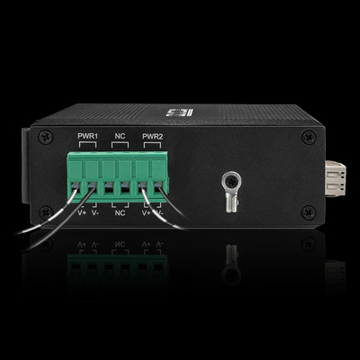 DC48V PoE Fiber Switch 4 Port Endüstriyel Gigabit SFP Ethernet Güvenlik Sistemi için