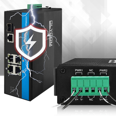 Dış Mekan POE Gigabit Ethernet Ağ Anahtarı, 48-52VDC Yönetilen Endüstriyel Anahtar