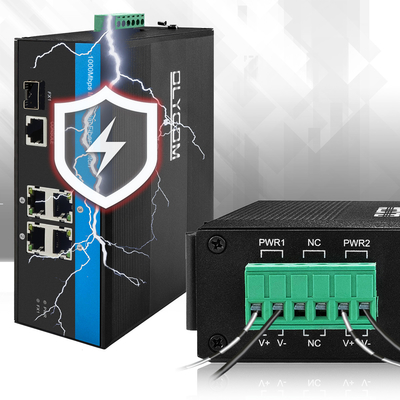 Dış PoE Yönetilen Değiştirici Gigabit Ethernet Ağı 2.5G Fiber Çift 48V Giriş