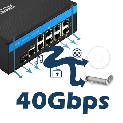 1 Sfp Bağlantı Noktalı Vlan Qos LACP ile Gigabit Ethernet Endüstriyel Yönetimli POE Anahtarı