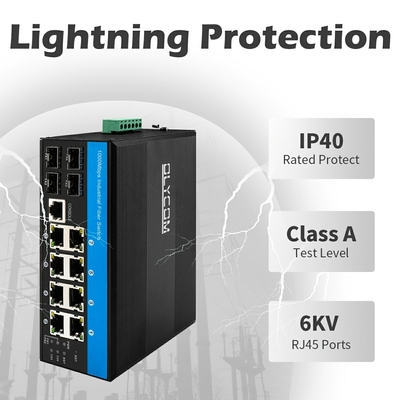 Olycom L2 Yönetilebilir PoE Fiber Switch 1G 2.5G SFP Ağ 240W Bütçe Dış Mekan Kullanımı CE