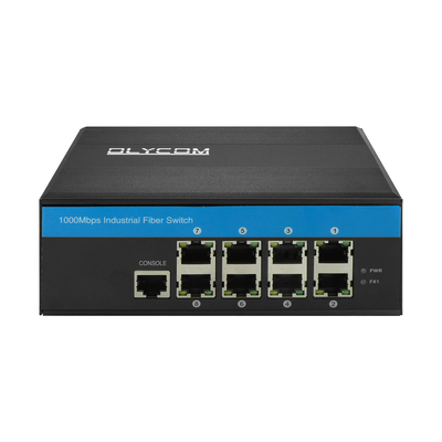 Gigabit Smart 8 Bağlantı Noktalı Endüstriyel Yönetimli Ethernet Anahtarı SNMP CLI Yönetimli DC9V