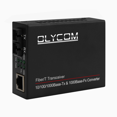 500m 850nm Çok Modlu Çift Fiber Medya Dönüştürücü 10 / 100 / 1000M Ağ Ethernet