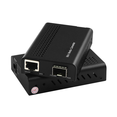 DIP ile 1G 10G Yönetilmeyen Bakır SFP+ Fiber Ethernet Medya Dönüştürücü DC12V