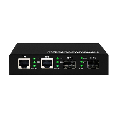 Gigabit Ticari Ethernet Değiştiricisi 4 Port Sfp Fiber Optic Unmanaged DC5V