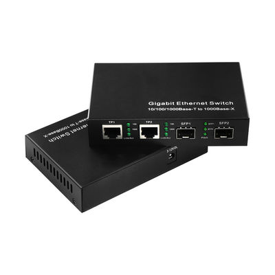 4 Port Gigabit Ticari Ethernet Anahtarı SFP Fiber Optik Yönetilmeyen DC5V