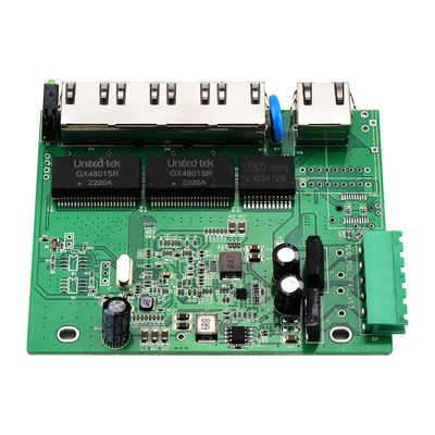 5 Port E-Mark Endüstriyel Ağ Değiştiricisi PCBA Gigabit Temelli Yönetilmeyen 12V 24V