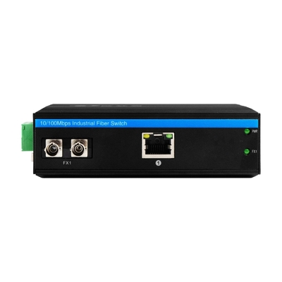 Mini Sağlam Yönetilmeyen Medya Dönüştürücü Gigabit ST Fiber 30km Çift DC12V