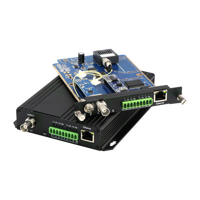 Bidi RS485 RS422 Veri 10 / 100M Ethernet FC Bağlantı Noktası 40KM CE ile Video Fiber Optik Dönüştürücü