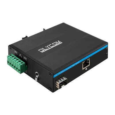 Endüstriyel PoE Medya Dönüştürücüsü 15.4W/30W Güç 100/1000M Gigabit Ethernet SFP Yönetilmemiş
