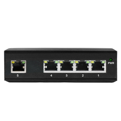 Sertleştirilmiş 5 Bağlantı Noktalı Gigabit Yönetilmeyen Ethernet Anahtarı Ağ Hub POE Bütçesi 120 W