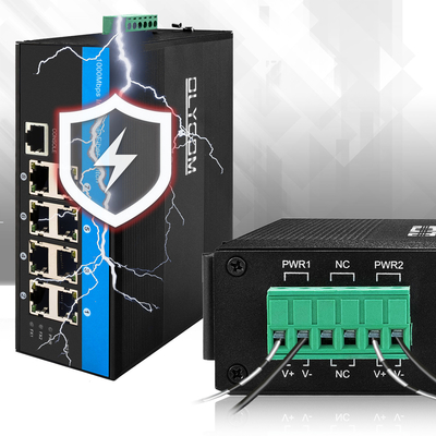 8 Bağlantı Noktalı Yönetimli POE+/ PoE++ Gigabit Ethernet Anahtarı 240 W Aktif POE Endüstriyel