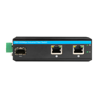 3 Port Kompakt Gigabit Ethernet Değiştiricisi 100/1000M Fiber Çift 24V Giriş