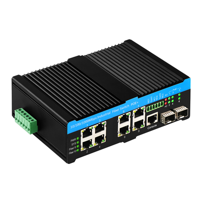 Gigabit L2 Yönetilen 90W PoE Değiştiricisi 2 Kombo Portlu 10 Port Güçlü 48V Aktif PoE