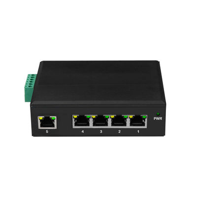 Endüstriyel 5 Portlu Ethernet Switch E-Mark Sertifikalı Yönetilmeyen 12V/24V Giriş Fansız