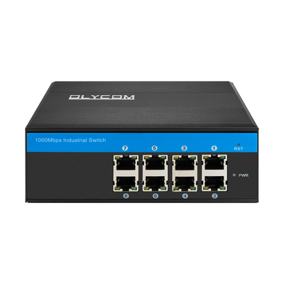 E-Mark Endüstriyel Ağ Değiştiricisi 8 Port Gigabit Ethernet Yönetilmeyen Sert Din Rail
