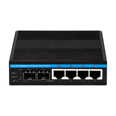 6 Port Gigabit Yönetilen Sertleştirilmiş Ağ Değiştiricisi Kompakt Boyutlu Çift Güçlü DC12V