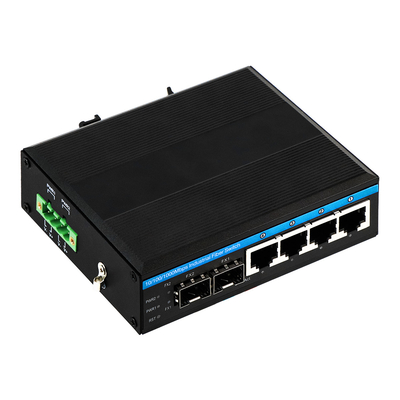 6 Port Gigabit Yönetilen Sertleştirilmiş Ağ Değiştiricisi Kompakt Boyutlu Çift Güçlü DC12V