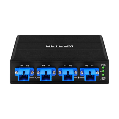 4 PORT OPTICAL BYPASS SWITCH SC/UPC CONNECTOR SIMPLEX 1310/1550NM DC24V DIN montajlı