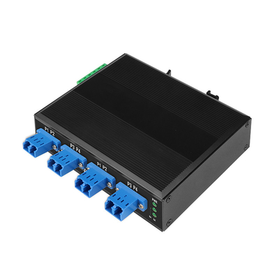 Multimode 8 Port LC Port Fiber Bypass Switch For Optical Protection DIN35 Montajlı