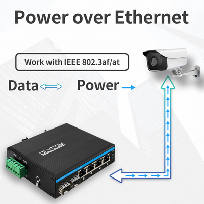 6 Port Endüstriyel Poe Değiştiricisi Yönetilmemiş 10/100M 2 Fiber 4 Ethernet Port Değiştiricisi