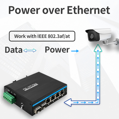 6 Port Endüstriyel Poe Değiştiricisi Yönetilmemiş 10/100M 2 Fiber 4 Ethernet Port Değiştiricisi