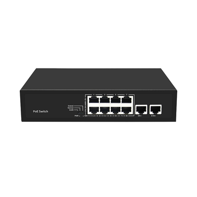 8 Port CCTV POE Switch Fast Ethernet With 2 Gigabit Copper Uplink PoE Af/At 120W Bütçe