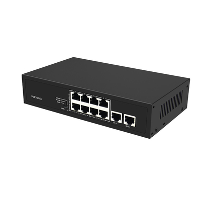 8 Port CCTV POE Switch Fast Ethernet With 2 Gigabit Copper Uplink PoE Af/At 120W Bütçe