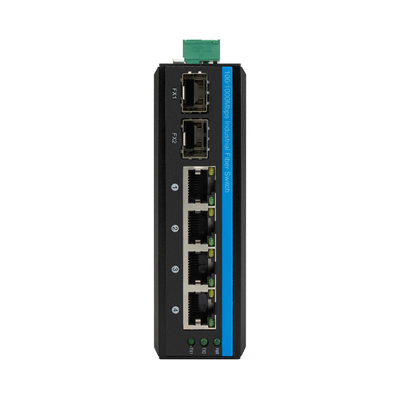 6 Port Gigabit 2 Sfp Fiber Switch DC48V Girişli Yönetilmemiş POE Değiştiricisi