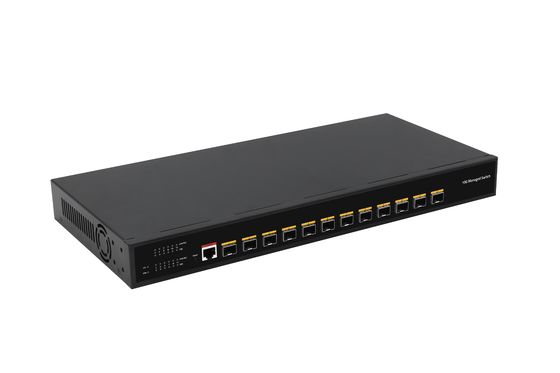 Masaüstü 12 Port 10G L3 Yönetilen Değiştirici 12* SFP+ Portlar Fiber Optic Değiştirici