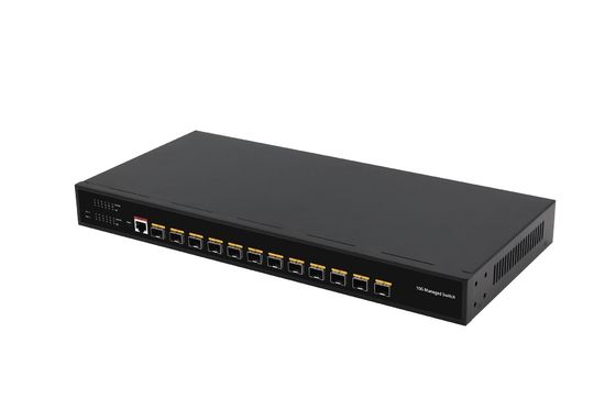 Masaüstü 12 Port 10G L3 Yönetilen Değiştirici 12* SFP+ Portlar Fiber Optic Değiştirici