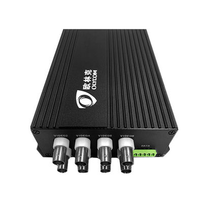 Çok fonksiyonel 8 CH HD-AHD/CVI/TVI Video Fiber Optical Converter RS485 Veri 20km SM MM