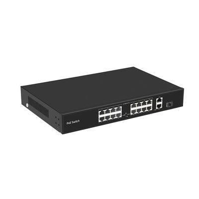 16 Port PoE Anahtarı 250 Metre PoE Mesafesi 10/100M VLAN Modu Desteği 300W Bütçe CE