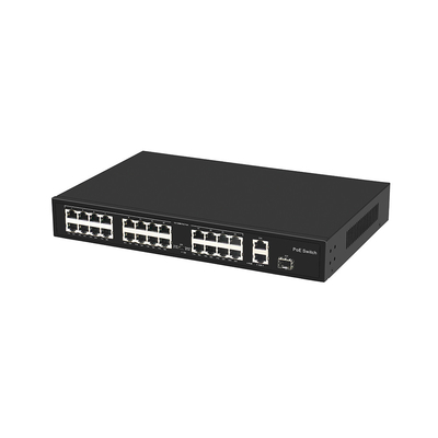 24 Port Fiber Optic Ethernet Switch 10/100M 300W Bütçe 802.3at Uygun