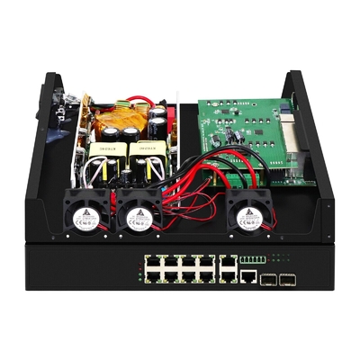 8 Port Poe Değiştiricisi 90W yönetilen 2 * 2.5Gb SFP portları + 2 kombinasyon portları POE fiber anahtarı