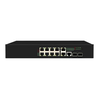 8 Port Poe Değiştiricisi 90W yönetilen 2 * 2.5Gb SFP portları + 2 kombinasyon portları POE fiber anahtarı