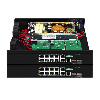 8 Port Poe Değiştiricisi 90W yönetilen 2 * 2.5Gb SFP portları + 2 kombinasyon portları POE fiber anahtarı